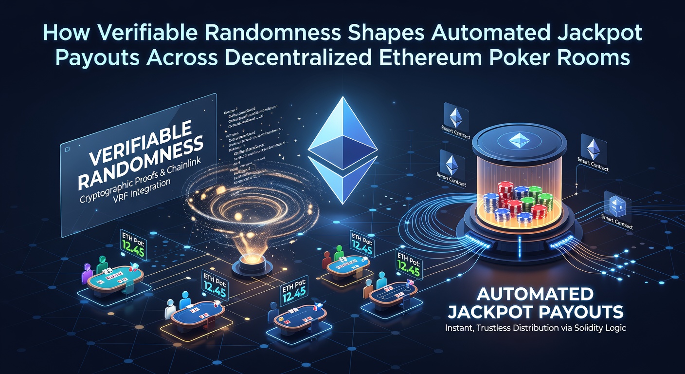 Verifizierbare Zufälligkeit in Ethereum-Pokerräumen mit Smart Contracts und Jackpot-Systemen